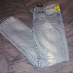 Boys distressed skinny jeans